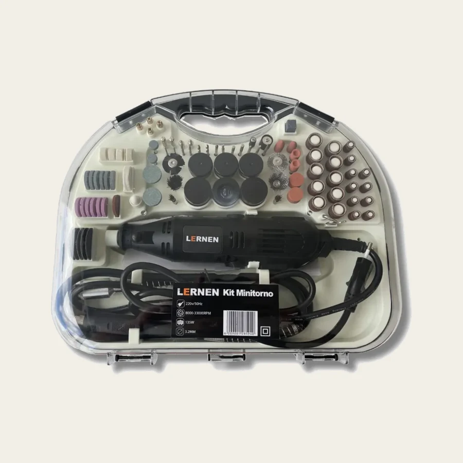 Kit Minitorno LERNEN Tipo Dremel 135w 211 Piezas